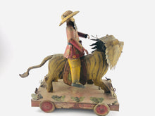 Laden Sie das Bild in den Galerie-Viewer, Asiatischer Löwenreiter um 1850 handlackiert imposante 52x23x48 | 6.499€