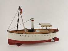 Laden Sie das Bild in den Galerie-Viewer, Märklin Ausflugsdampfer Schiff No. 5054 Uhrwerkantrieb 34 cm - absolut Original! | 20.999€