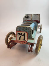 Load image into Gallery viewer, Bing blue racing car 39 cm No. 71 from 1905 - very rare!
