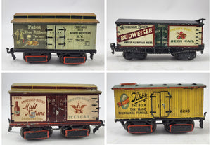 Märklin Spur 0 Bierwagen-Zug Pabst Malt Nutrine Budweiser Schlitz