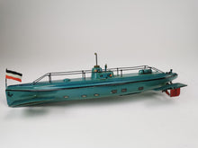 Laden Sie das Bild in den Galerie-Viewer, Märklin U-Boot 5081/41 blau Original um 1930 | 2.699€
