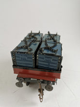 Laden Sie das Bild in den Galerie-Viewer, Märklin Spur 1 Containerwagen - absolut selten mit 4x Containern! um 1906 | 6.799€
