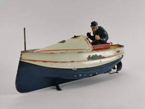 ABSOLUTE RARITÄT - Ernst Plank Rennboot 24 cm - Ausführung mit einem Steuermann! | 8.999€